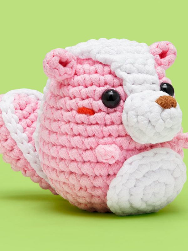 Andre the Skunk Pink Crochet Kit